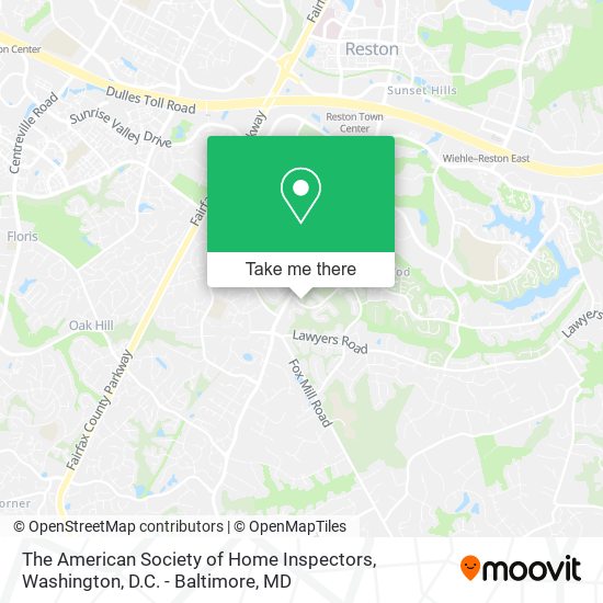 The American Society of Home Inspectors map
