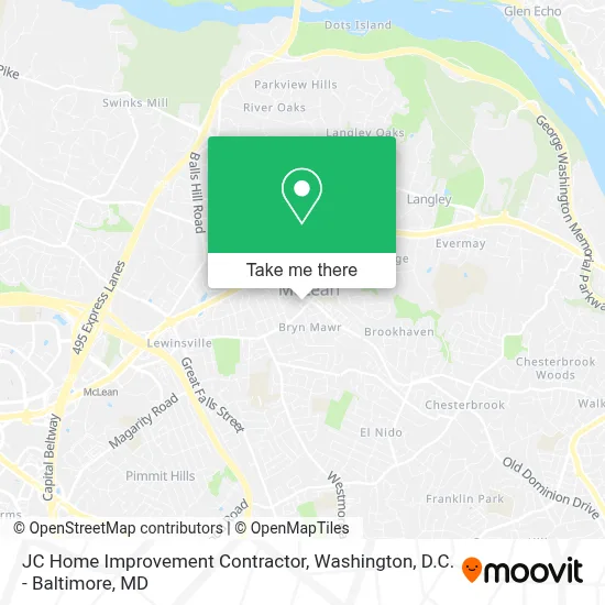 JC Home Improvement Contractor map