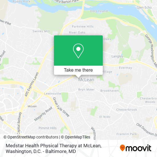 Medstar Health Physical Therapy at McLean map