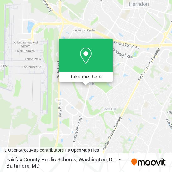 Mapa de Fairfax County Public Schools