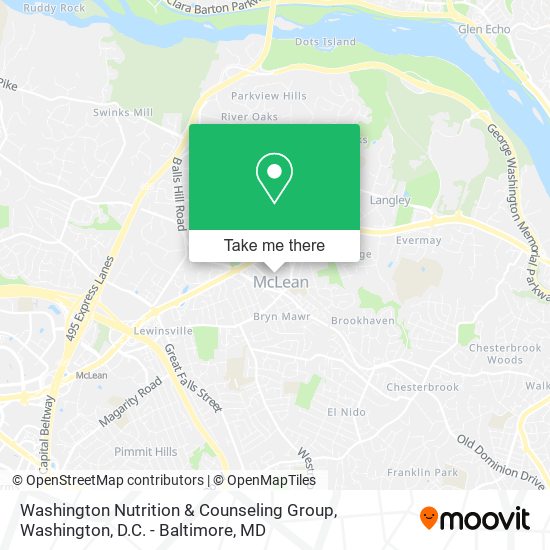 Mapa de Washington Nutrition & Counseling Group