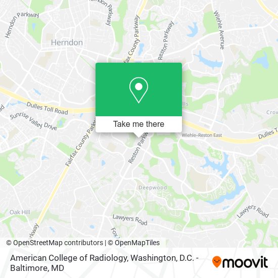 American College of Radiology map