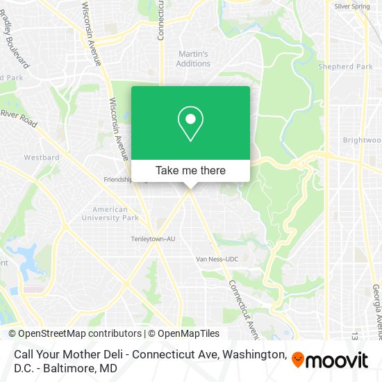 Mapa de Call Your Mother Deli - Connecticut Ave