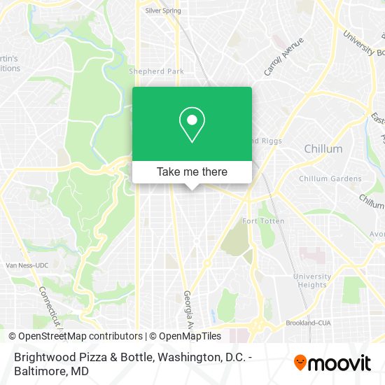 Brightwood Pizza & Bottle map