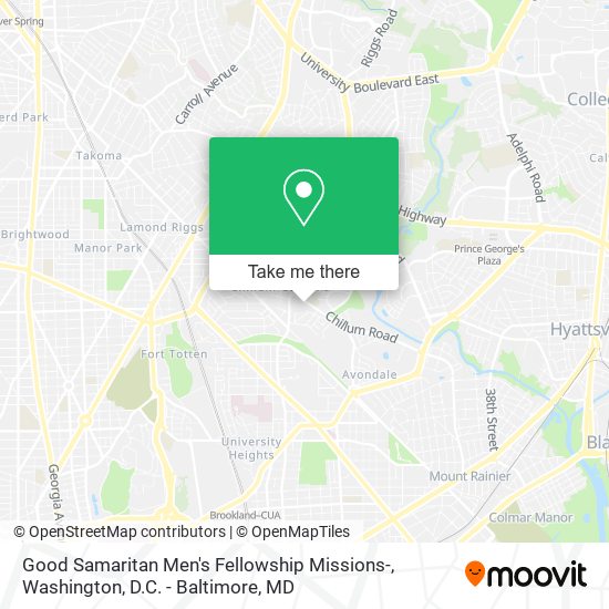 Good Samaritan Men's Fellowship Missions- map