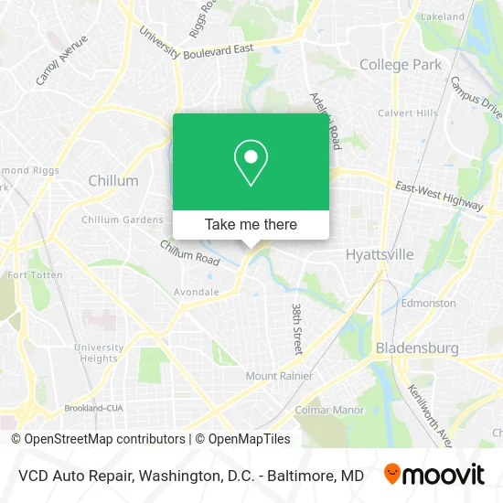 VCD Auto Repair map