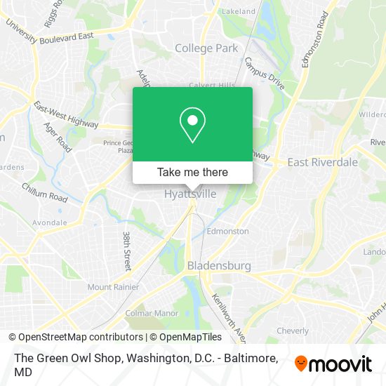 The Green Owl Shop map