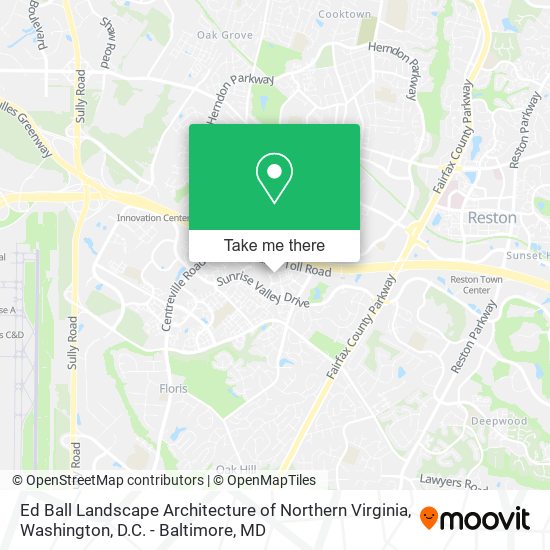 Ed Ball Landscape Architecture of Northern Virginia map