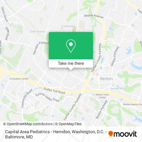 Capital Area Pediatrics - Herndon map