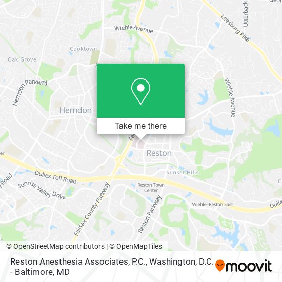 Mapa de Reston Anesthesia Associates, P.C.