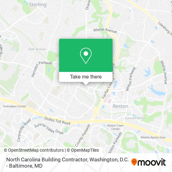 North Carolina Building Contractor map