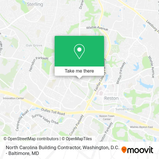 North Carolina Building Contractor map
