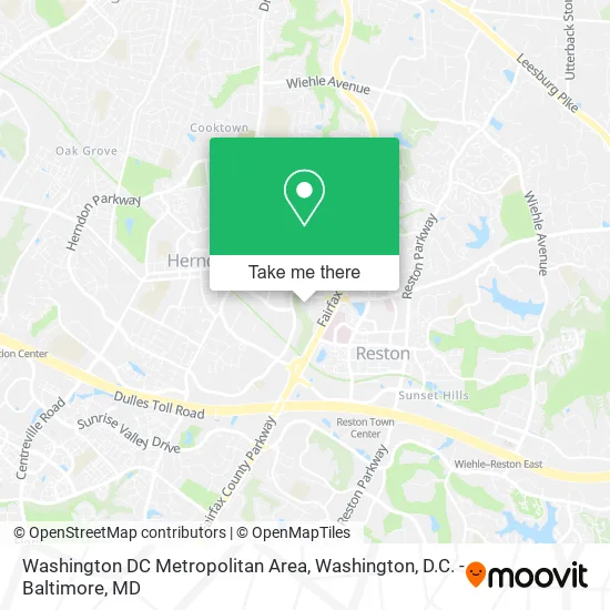 Washington DC Metropolitan Area map