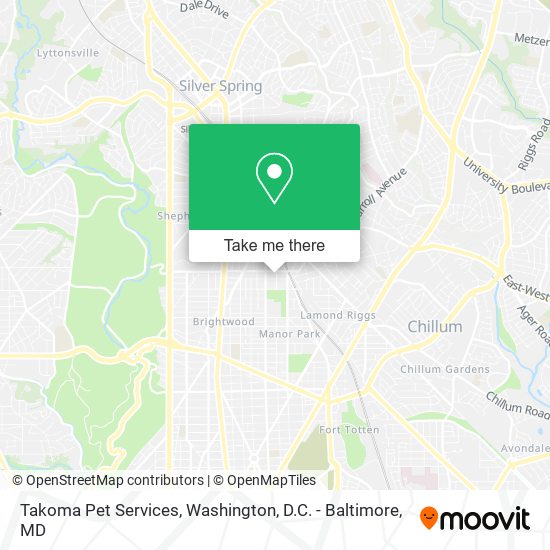 Mapa de Takoma Pet Services