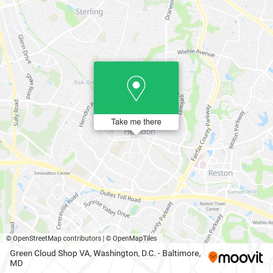 Green Cloud Shop VA map