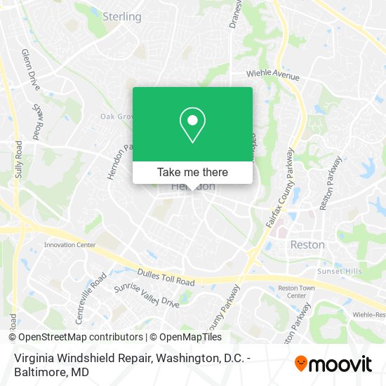 Mapa de Virginia Windshield Repair
