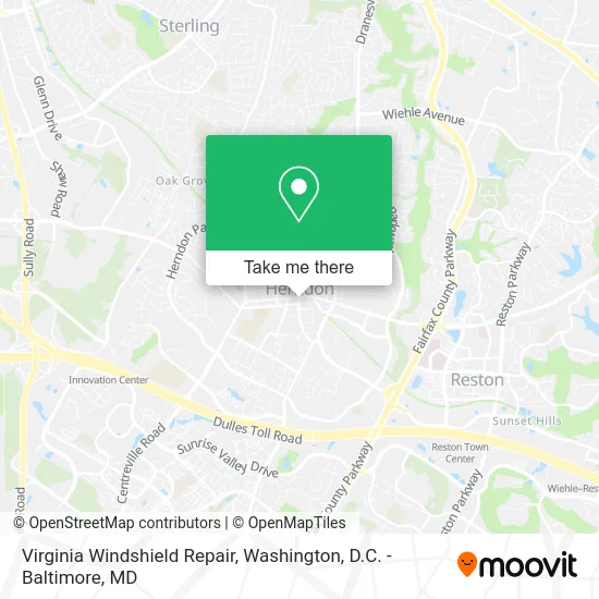Virginia Windshield Repair map