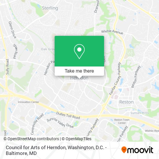 Council for Arts of Herndon map