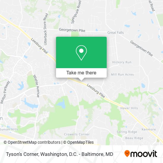 Tyson's Corner map