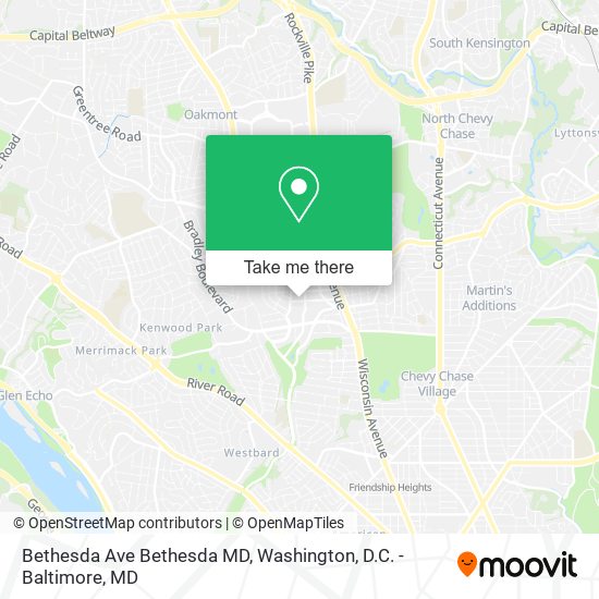 Mapa de Bethesda Ave Bethesda MD