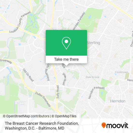 Mapa de The Breast Cancer Research Foundation