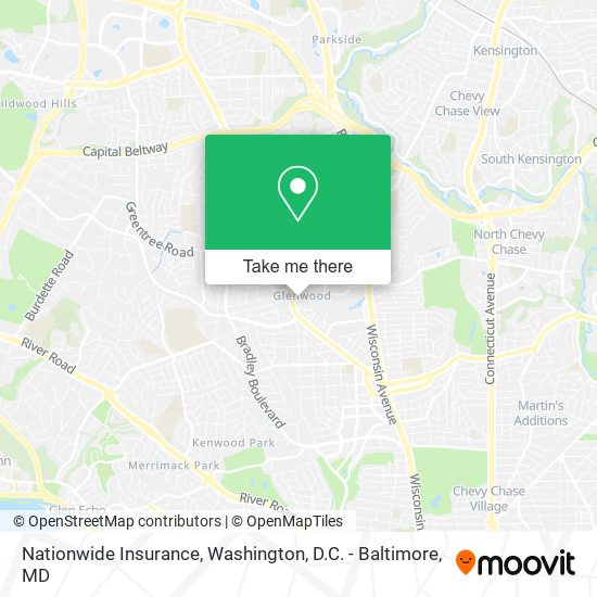 Mapa de Nationwide Insurance