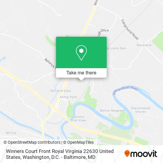 Winners Court Front Royal Virginia 22630 United States map