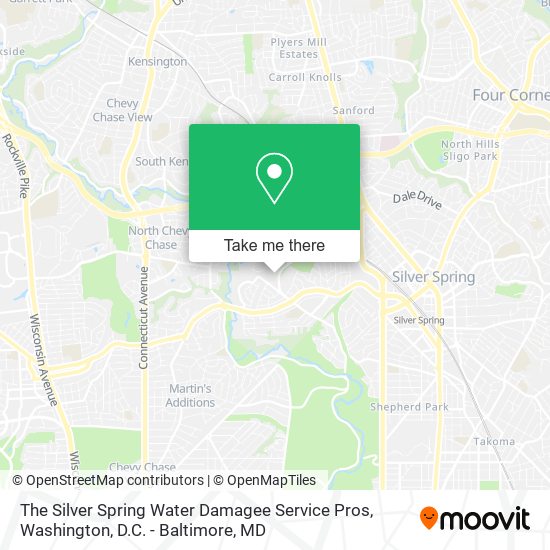 The Silver Spring Water Damagee Service Pros map