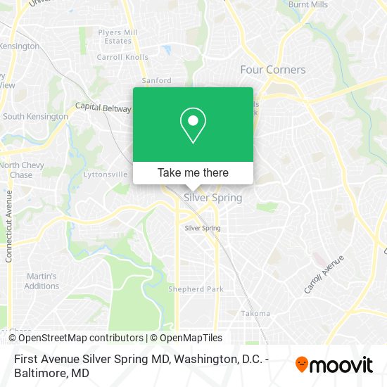 First Avenue Silver Spring MD map