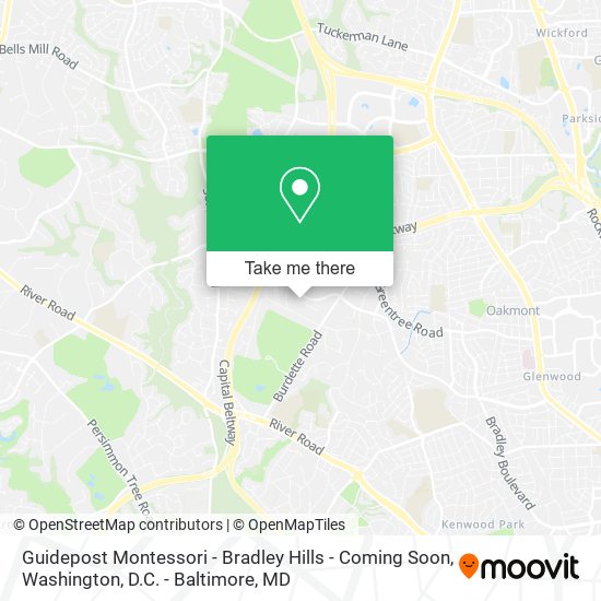 Mapa de Guidepost Montessori - Bradley Hills - Coming Soon