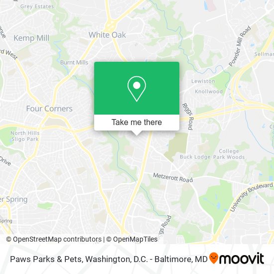 Paws Parks & Pets map