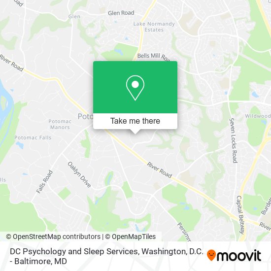 Mapa de DC Psychology and Sleep Services