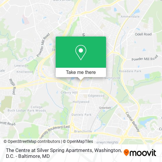 Mapa de The Centre at Silver Spring Apartments