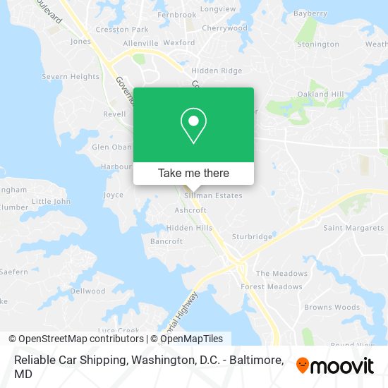 Reliable Car Shipping map