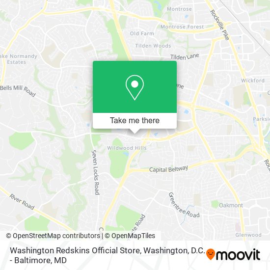 Washington Redskins Official Store map