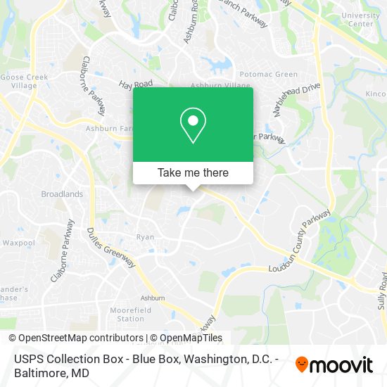 USPS Collection Box - Blue Box map