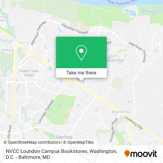 Mapa de NVCC Loundon Campus Bookstores