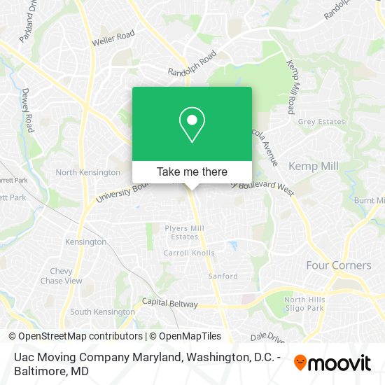 Mapa de Uac Moving Company Maryland