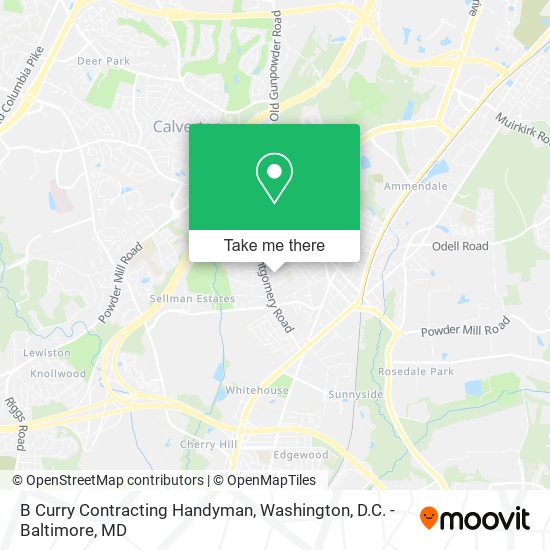 B Curry Contracting Handyman map