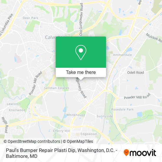Paul's Bumper Repair Plasti Dip map