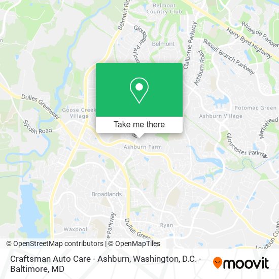 Craftsman Auto Care - Ashburn map