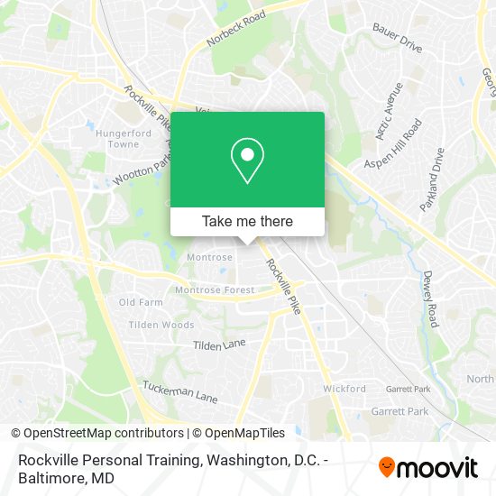 Rockville Personal Training map