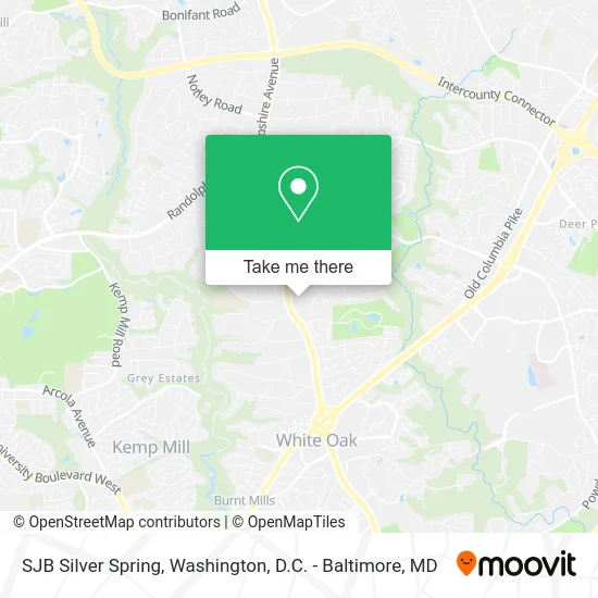 SJB Silver Spring map