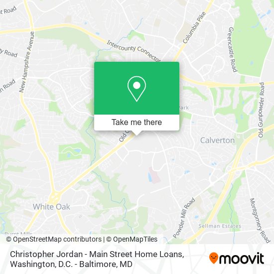 Christopher Jordan - Main Street Home Loans map