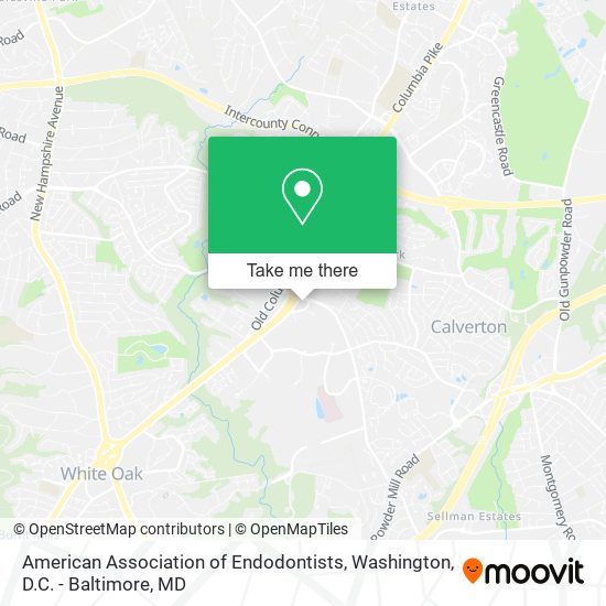 Mapa de American Association of Endodontists