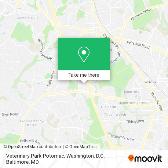 Veterinary Park Potomac map