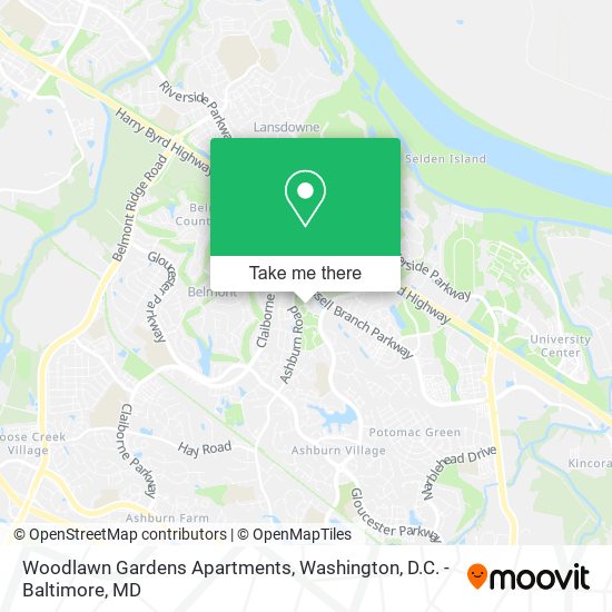 Mapa de Woodlawn Gardens Apartments