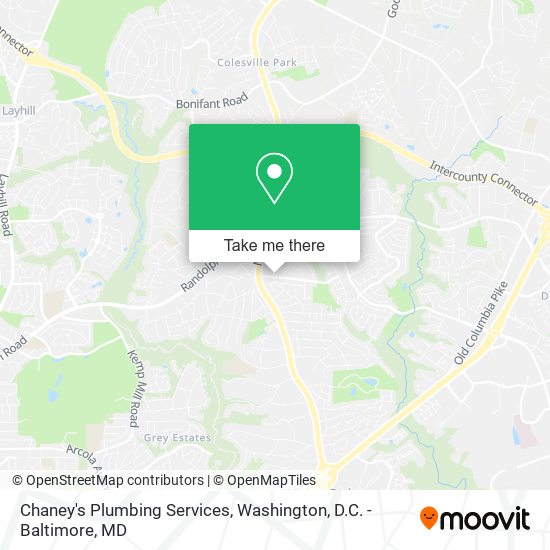 Chaney's Plumbing Services map