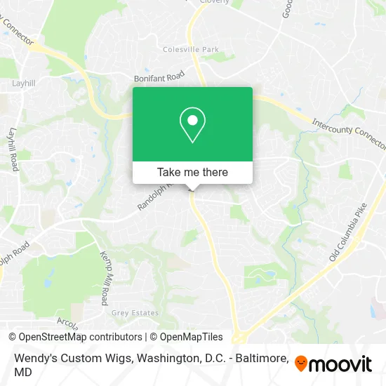 Wendy's Custom Wigs map