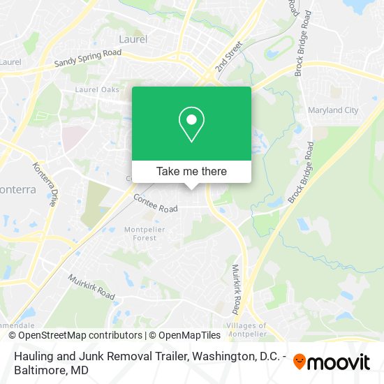 Mapa de Hauling and Junk Removal Trailer